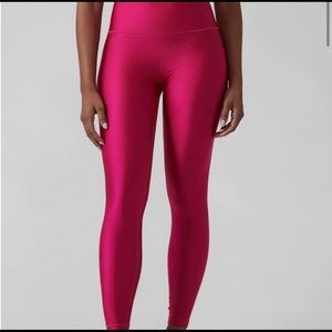 Athleta Elation Shine Tight Small cyclamen pink leggings pants